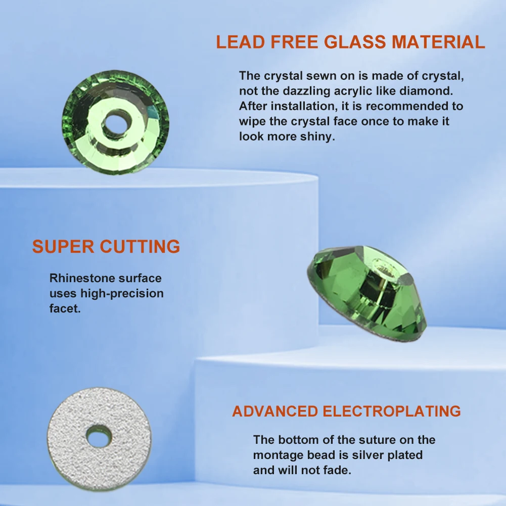 Giamax الزجاج الأرجواني المخملية توباز جيت كريستال AB أحجار الخياطة فلاتباك منتصف حفرة الراين لأكياس الملابس الملابس #3