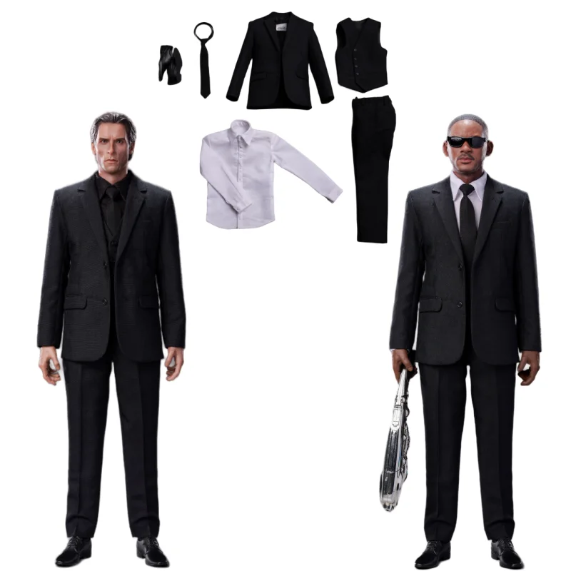 

TOPO TP009 1/6 Soldier Kill God Black White Shirt Classic Western-style Clothes Set Leather Shoes for 12"Action Figure Model