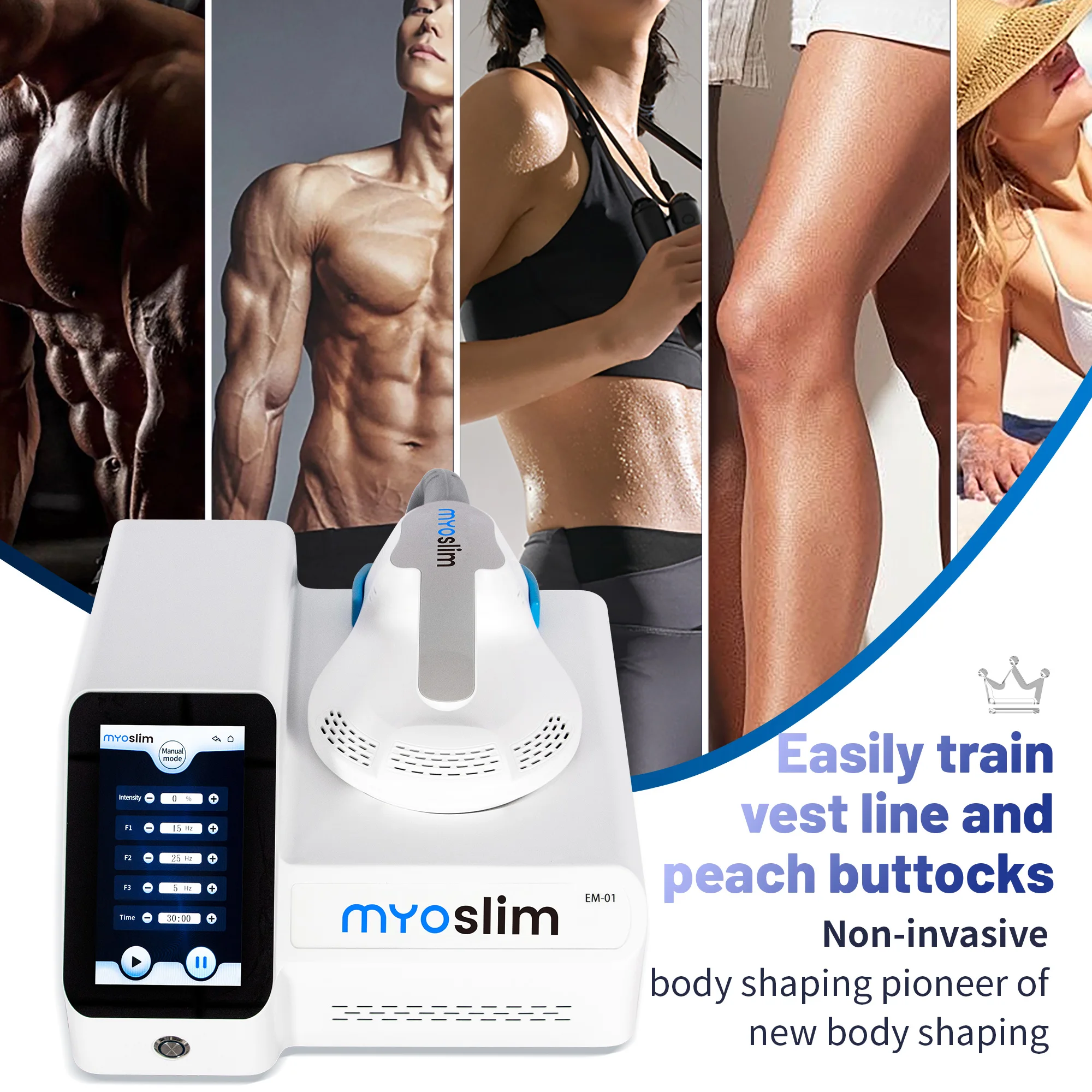 EMS Body Sculpt Machine 6500W with RF Muscle Stimulation for Fat Burning Slimming Weight Loss MYOslim HI-EMT Body Shaping Equipm