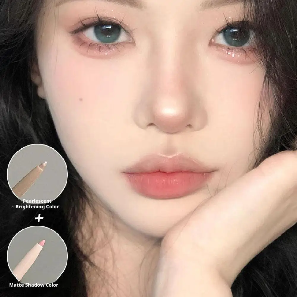 Charmoso brilhante deitado bicho da seda lápis delineador fosco à prova dwaterproof água duradoura iluminador sombra brilho líquido forro olho pencile