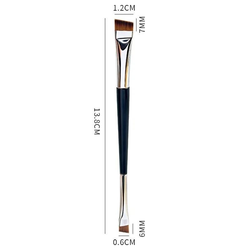 Double Ended Eyebrow Brush Multi Purpose Angled Eyebrow Tool for Precise Brow Shaping and Makeup Application