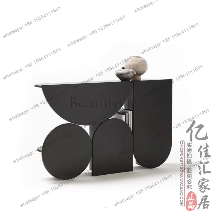 

Light luxury decoration advanced entrance cabinet Nordic homestay decoration hotel custom paint original table
