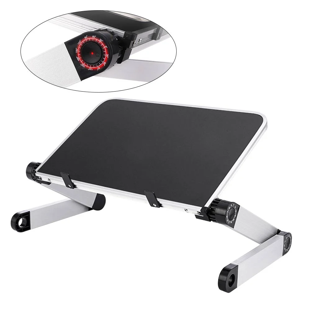 Portable Adjustable Aluminum Laptop Desk Stand Table Vented Ergonomic Stand (Black) laptop stand laptop holder