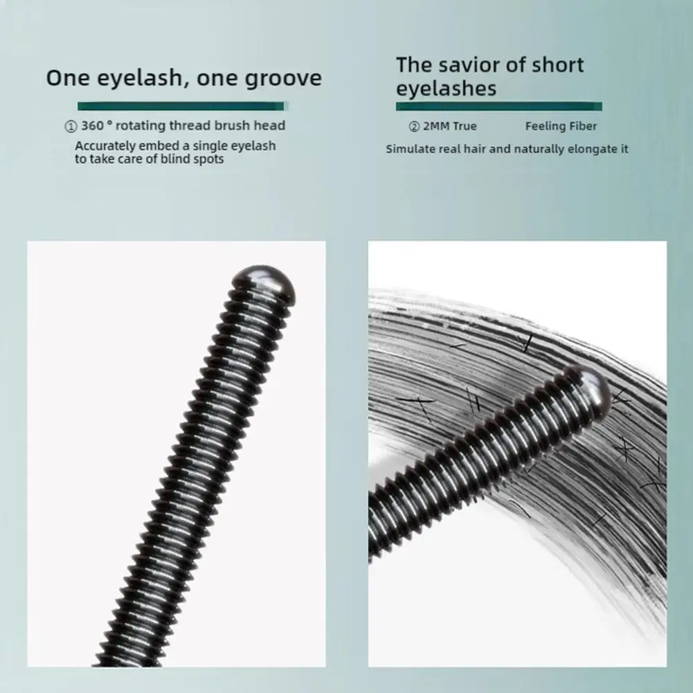 เหล็กมาสคาร่า 3D ผ้าไหมเส้นใย Eyelash Primer กันน้ําติดทนนานสีดําธรรมชาติยาว Curling Non Smudging แต่งหน้า