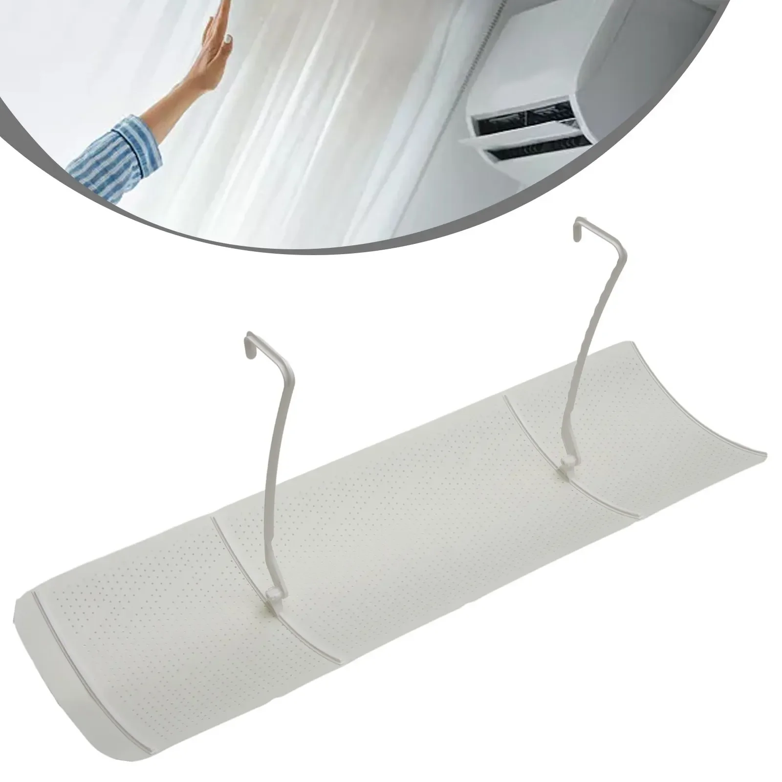 

Air Conditioner Wind Deflector Adjustable Air Windshield Cooled Baffle 90*27cm PP+ABS Universal On-hook Wind Deflector