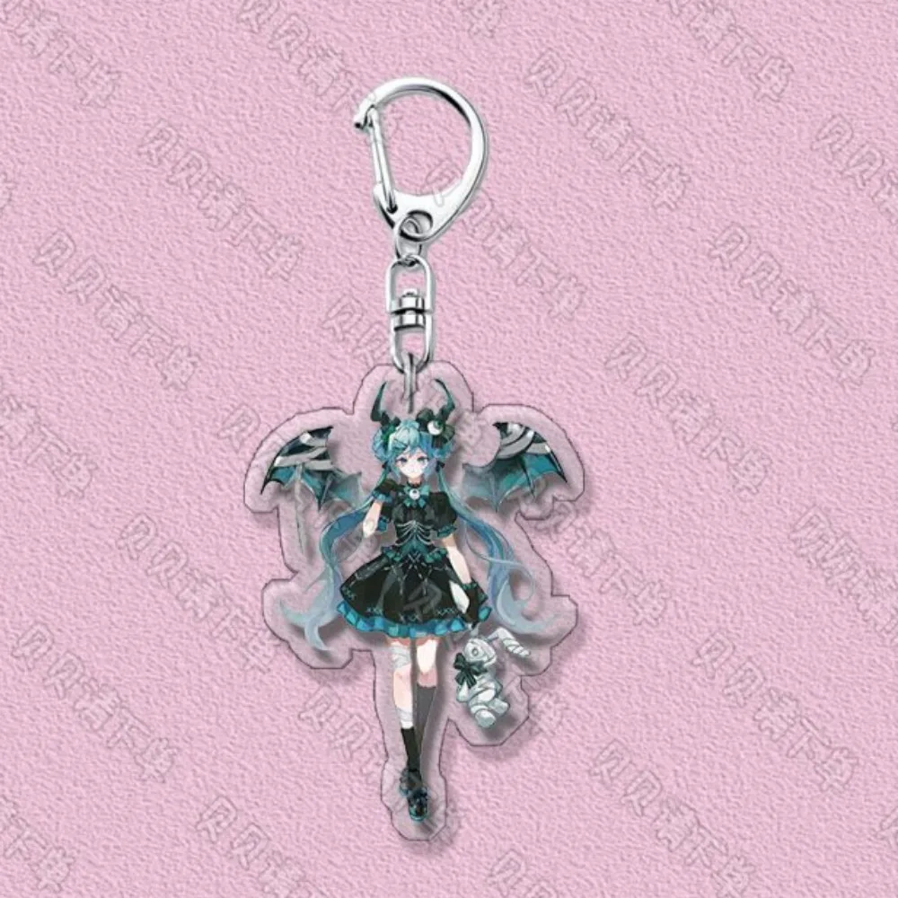 New Hatsune Miku Key Buckle Hatsune Miku Project Diva Anime Peripheral Cute Originality Cartoon Schoolbag Acrylic Pendant