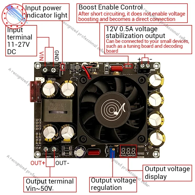 

500W DC 11V-27V to DC 27V-50V Voltage Step Up Boost Power Regulator Converter Module For arduino Board Module NEW