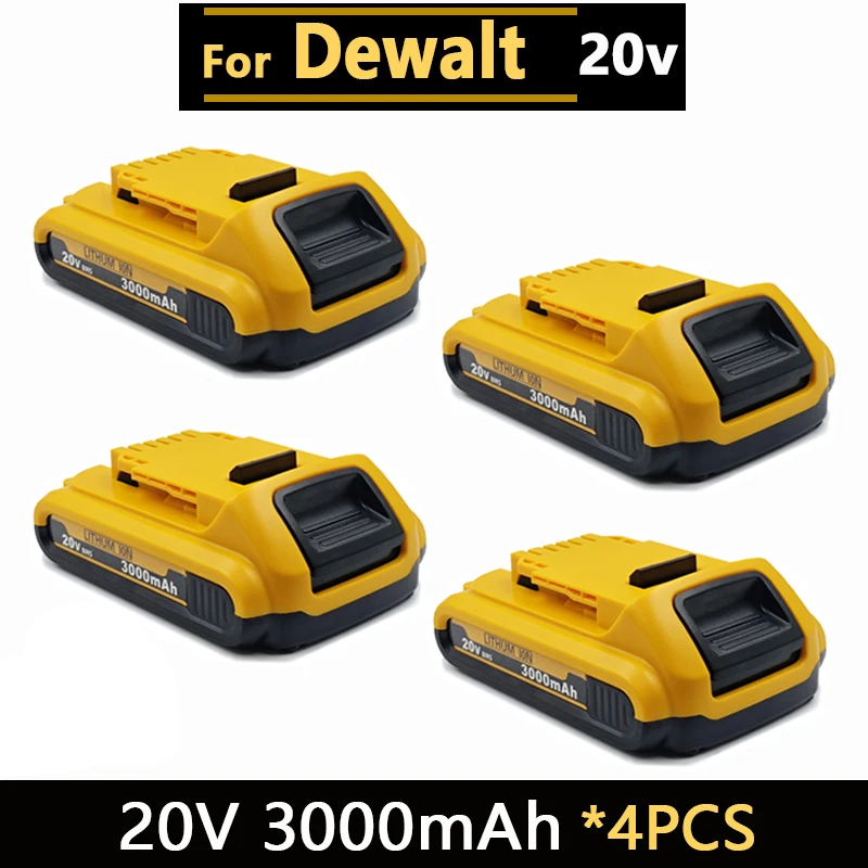 For DeWalt 18v 20V Max Lithium Ion Batteries 20V 3Ah/2.5Ah DCB203 Li ion Battery Replacement DCB202 DCB206 DCB200 Power Tools