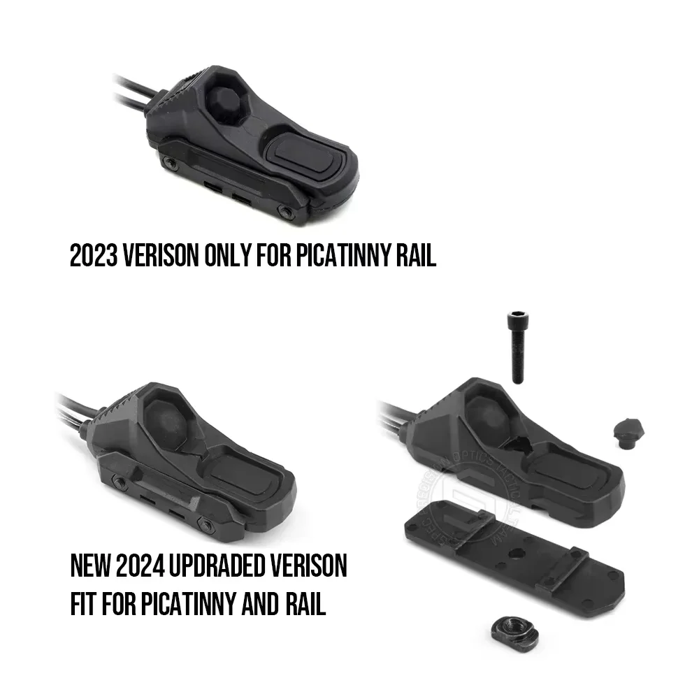 New Tactical AXON SYNC Dual Switch Upgraded NGAL LA-23 SF Flashlight Plug 7" 14" Cable with Picatinny Adapter image 3