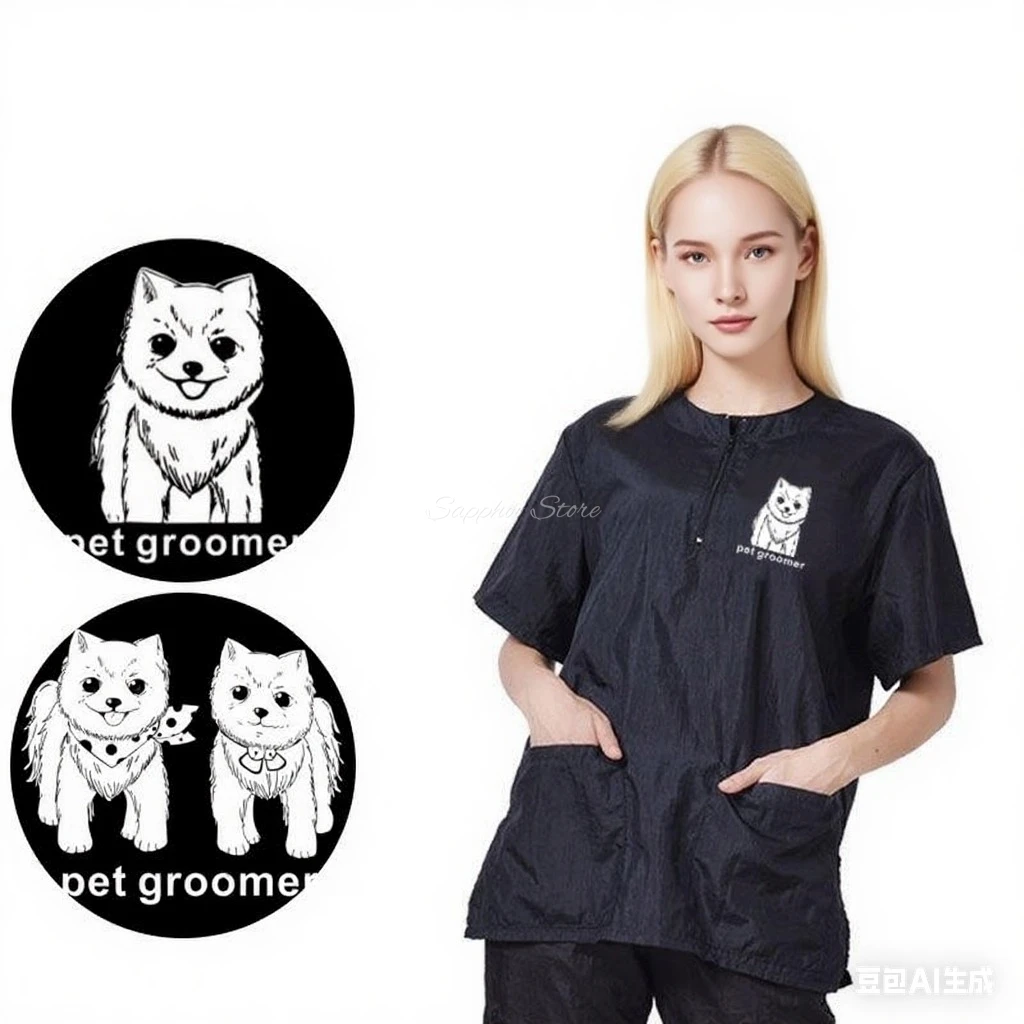 Pet Grooming Work Clothes S/M/L/XL/2XL/3XL Poodle Hiromi Stylist Waterproof Breathable Cat Dog Anti Static No Stick Hair Apron