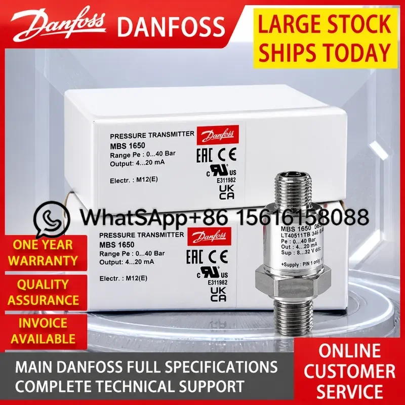 Danfoss MBS1650 Pressure Transmitter 063G2886  063G2872  063G2800  063G2888  063G2836  063G2846   063G2845  063G2840  063G2847