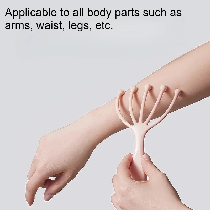 

Портативный массажер для головы с 5 когтями, расческа-ролик для кожи головы и шеи со стальными шариками, ручной, для расслабления, спа-ухода за волосами и снятия стресса