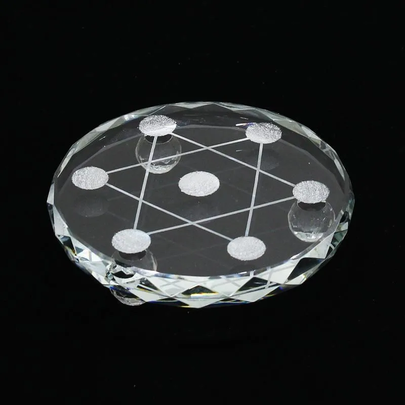 18 cm Seven Star Array 7 Sterne Platte Asiatischer Quarzkristall Heilkugel Basis Kugelständer Home Decor Ornamente Geschenke – Detail 4