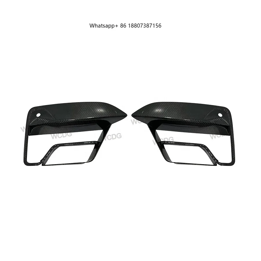 

Накладки на воздухозаборники переднего бампера из сухого карбона для BMW M5 F90 LCI 2021-2023, детали кузова, обвес