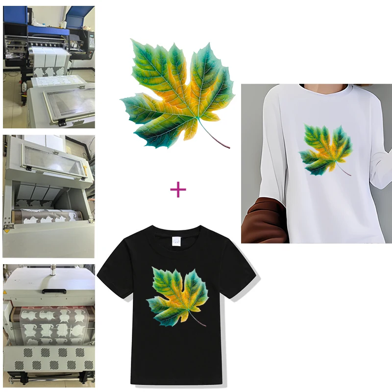 Scenery Heat Transfer For Clothes Outdoor Mountain water tree Applique Space Fashion Iron-on Transfers For Clothing Stickers
