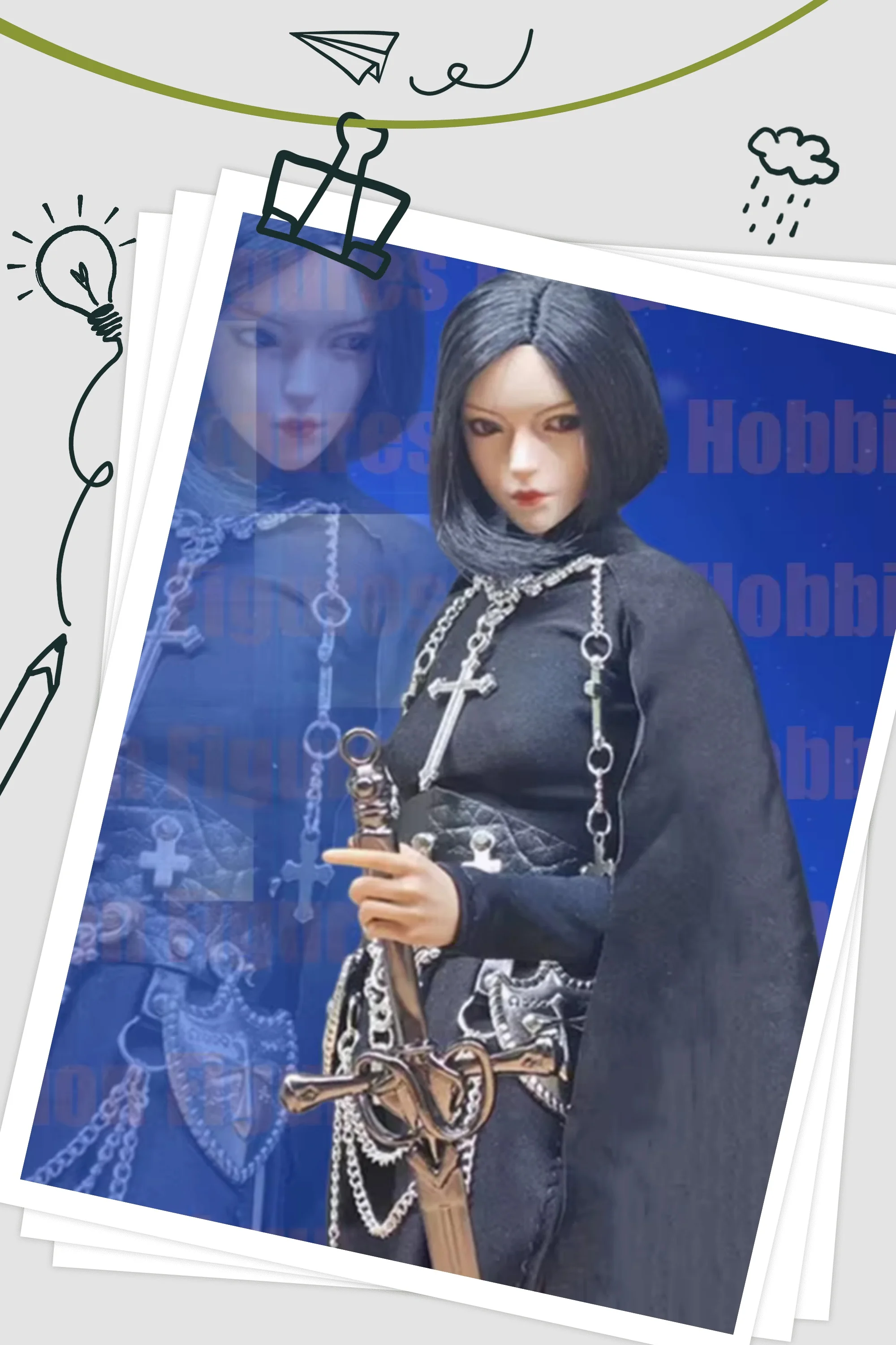 

【Только одежда】Костюм женского солдата-защитника в масштабе 1/6 с аксессуарами Longsword для 12-дюймовой экшн-фигурки, модель тела