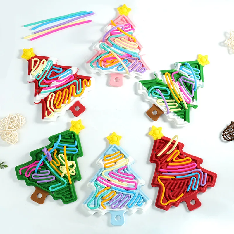 

Sensory Fidget Toys Silicone Sensory Fidget Toy Portable Christmas Sensory Activity Board Set Christmas Tree Shape Sensory Gifts