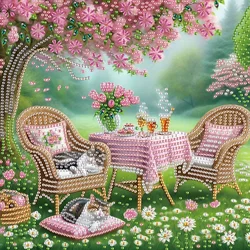 DIY Beautiful Garden 5D Special Shape Diamond Art Kits for Beginners,Diamond Art Painting Kits for Home Wall Decoration Gift