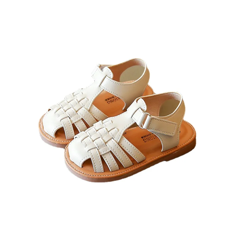 Summer New Kids Sandals Weave Closed Toe Boys Beach Sandals Soft Bottom Baby Girl Shoes Sandles SHS129