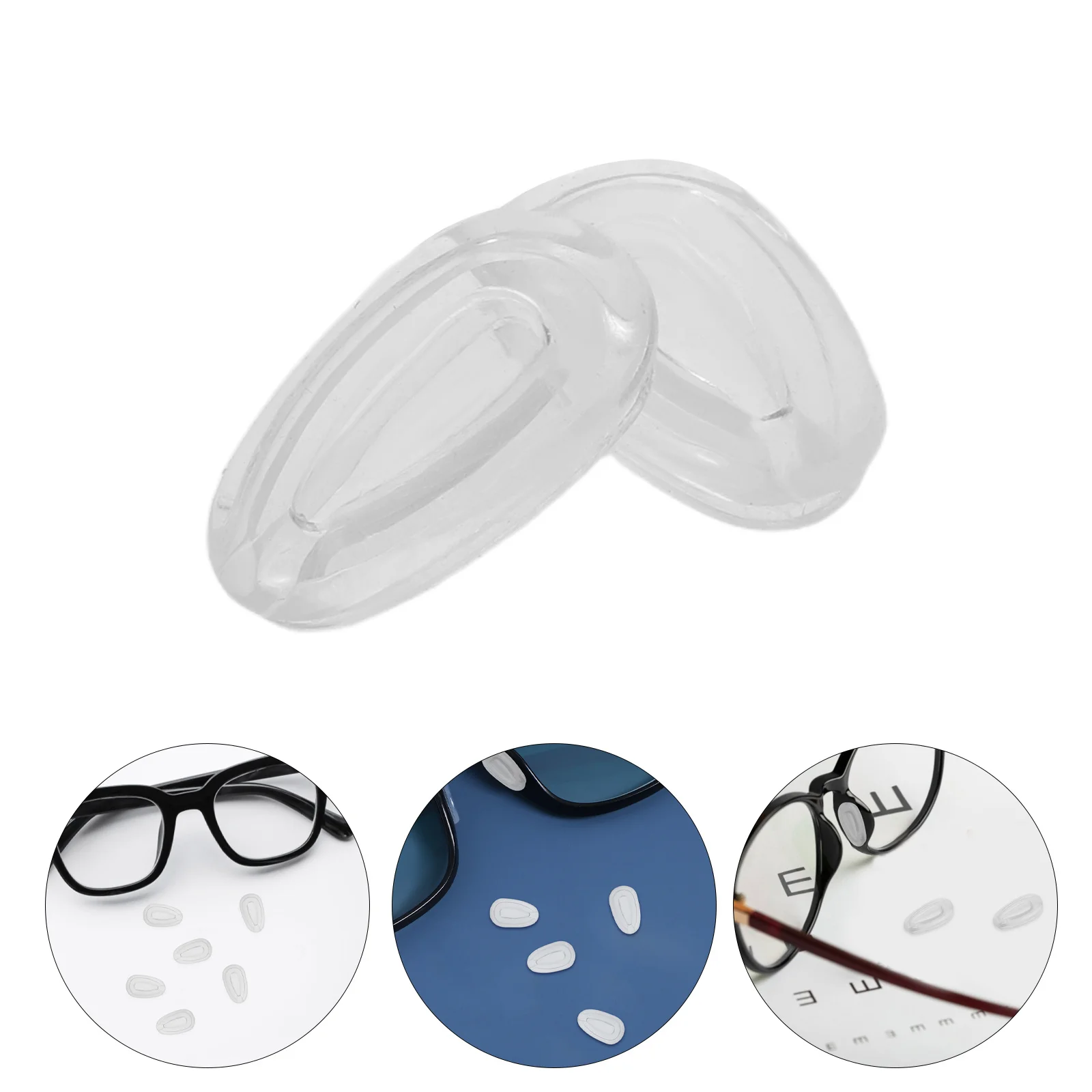 

Silicone Nose Pads Replacement Clear Soft Eyeglass Nose Pieces For Eyeglasses Sunglasses Waterdrop Shape Nonslip Air