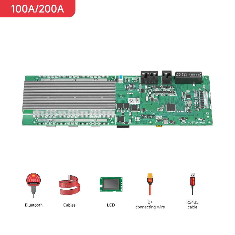 Smart BMS 8S 24V 16S 48V 100A 200A Energy Storage Battery Protection Board Lithium Battery Management Lifepo4 BMS