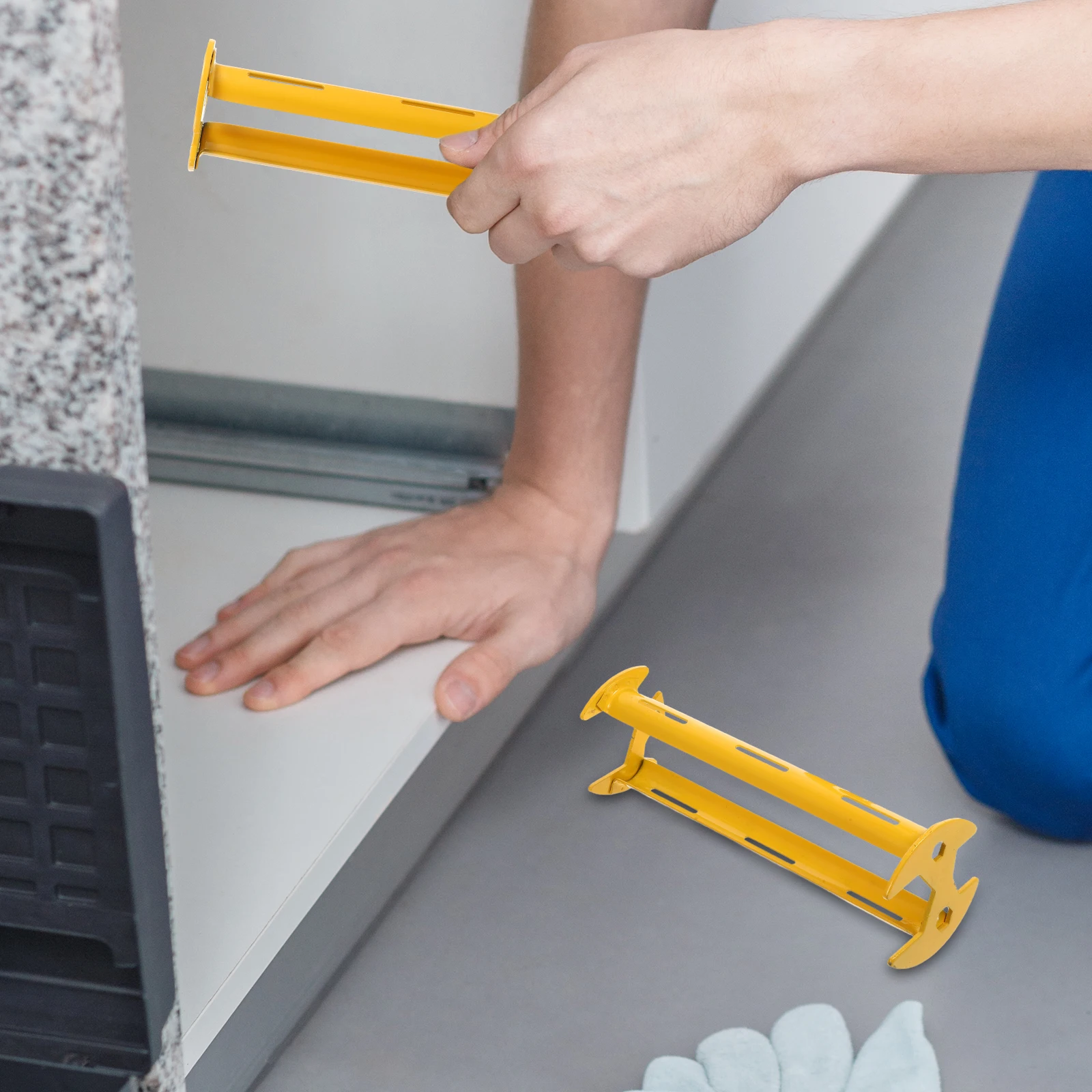 

2Pcs Sink Plumbing Tools DoubleEnded Steel Tool Plumbing Faucet Yellow Strengthened A B Lightweight Durable Stainless