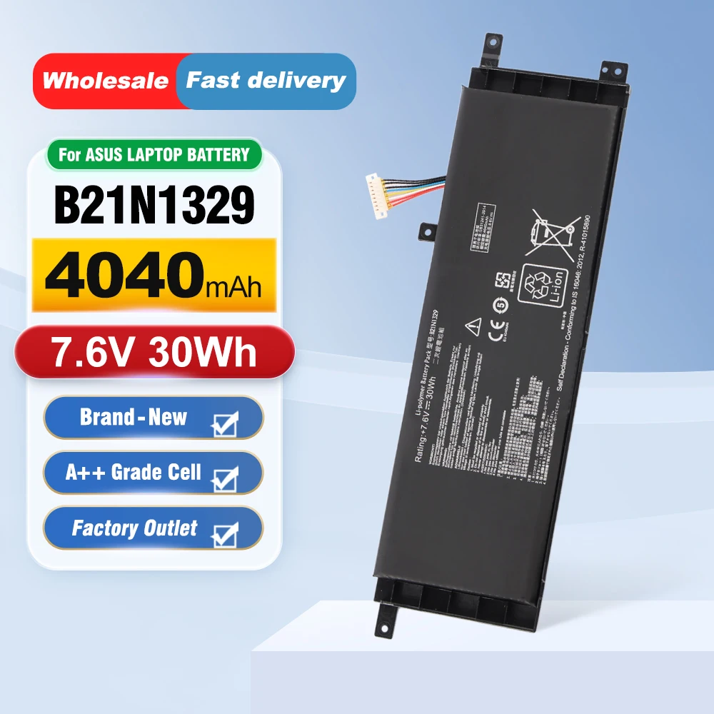 

ETESBAY 7.6V 30WH B21N1329 For ASUS D553M F453 F453MA F553M P553 P553MA X453 X553B X553MA X403M X453MA Laptop Battery