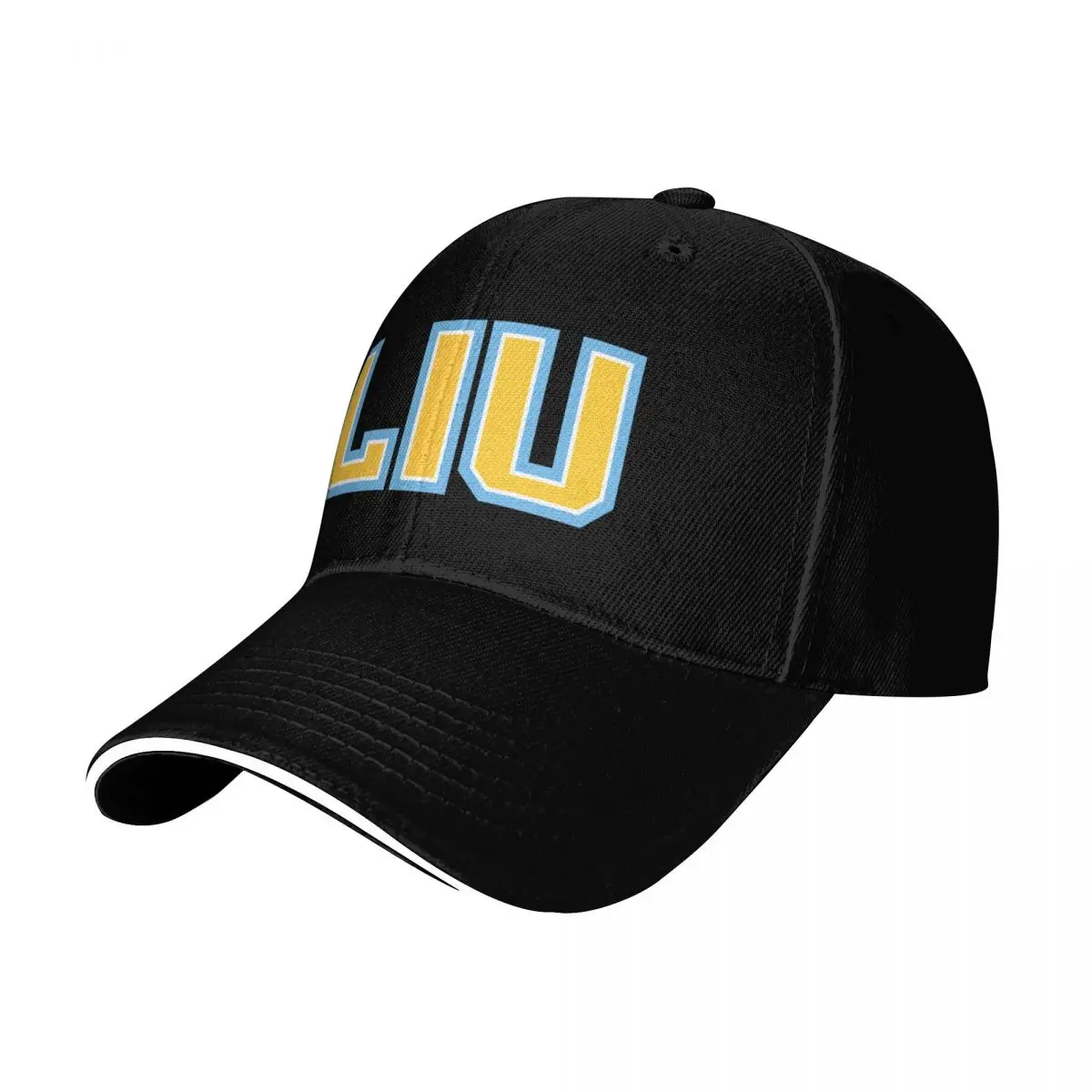 LIU GOLD WITH BLUE ice hockey icons Baseball Cap Streetwear Hip Hop Trendy Vintage Retro Embroidered Lightweight Packable