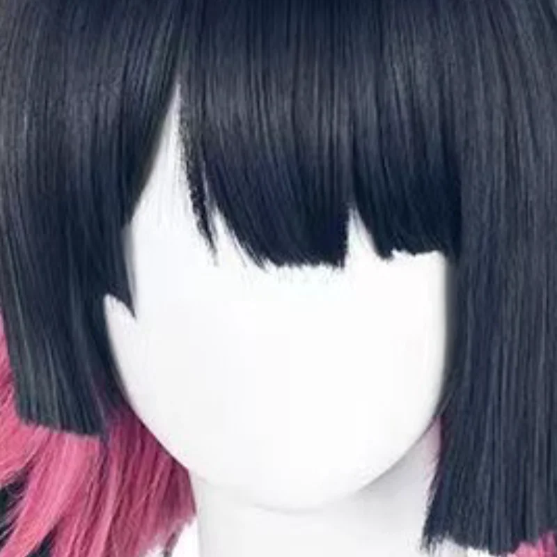 Game Zenless Zone Cosplay Wig para homens e mulheres, cabelo sintético preto misto de rosa, boné de peruca grátis, Halloween Prop, Zero Ellen Joe