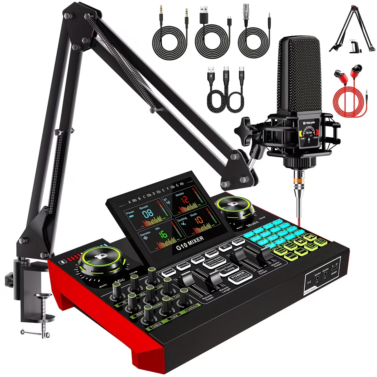 Shure Mic Sm58 - Tenlamp G10 Professional Microphone Bundle with