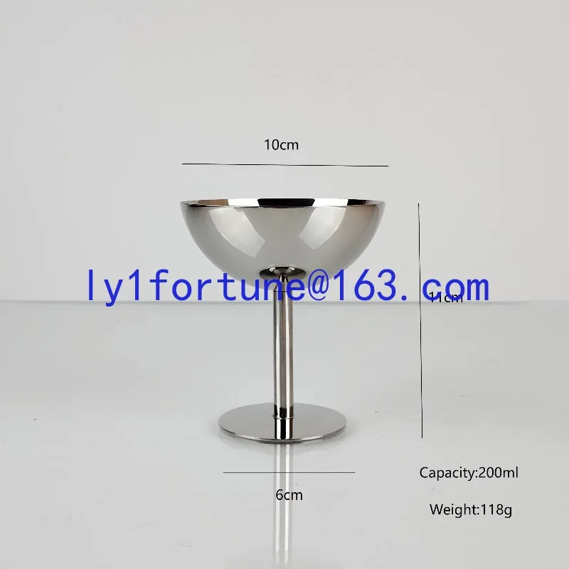Stainless steel parfait cup ice cream bowl