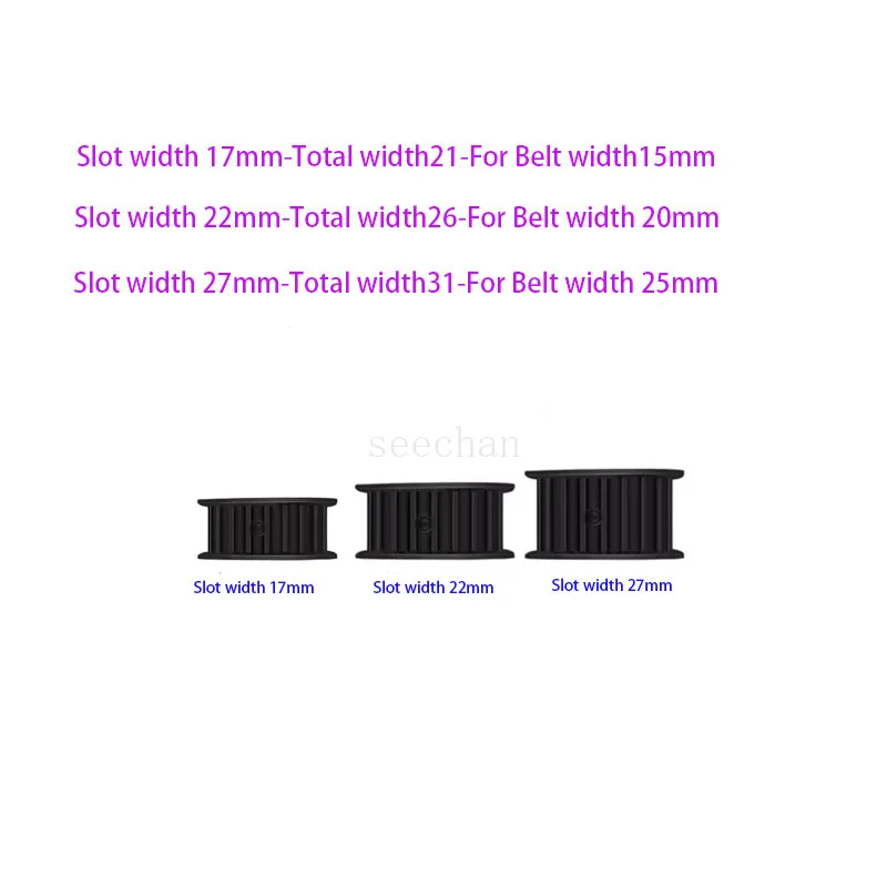 Poulie de synchronisation de type Syns.info, acier #45, 5m, 20 dents, alésage 8mm, 10mm, 12mm, 14mm, 15mm, 16mm, 17mm, 18mm, 19mm, 20mm, largeur de la courroie 15