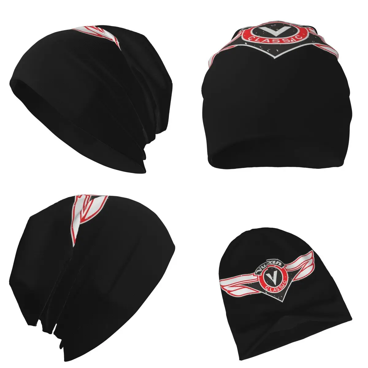 فولكان VN دراجة نارية الكلاسيكية شعار يرتديها الدافئة محبوك قبعة موضة بونيه قبعة الخريف الشتاء في الهواء الطلق قبعات حريمي الرجال النساء الكبار