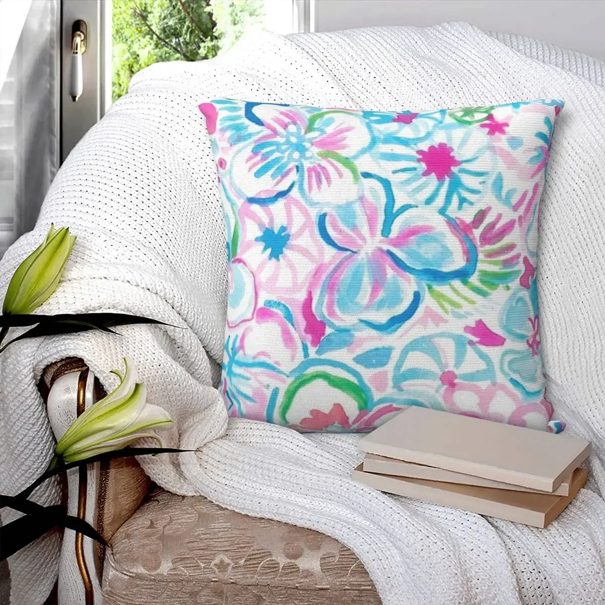 Lily Pulitzer Pillowcase Polyester Pillows Cover Cushion Comfort Throw Pillow Sofa Decorative Cushions Used for Home Bedroom