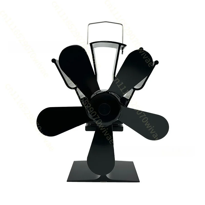 Fireplace fan Thermal power 5-blade thermal energy Large air volume Heat driven circulating fan No electricity Self-start