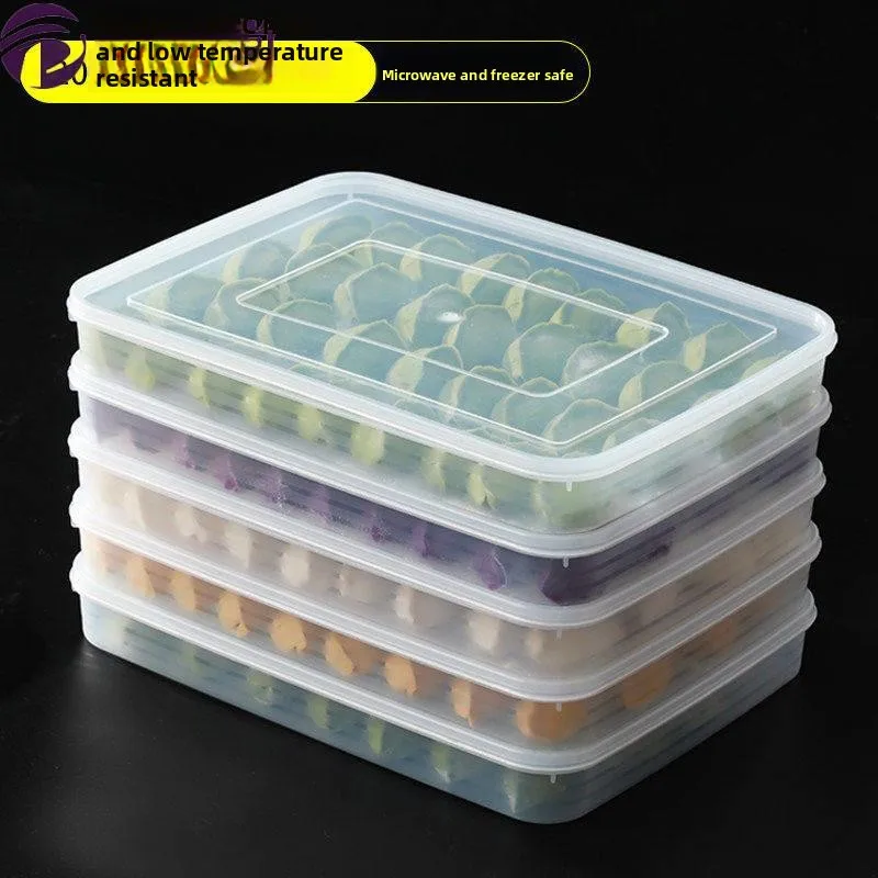 

Food Grade Freezer Box Dumpling Storage Container Refrigerator Use Quick Freezing Tray Preservation Home Use Kitchen Essentials