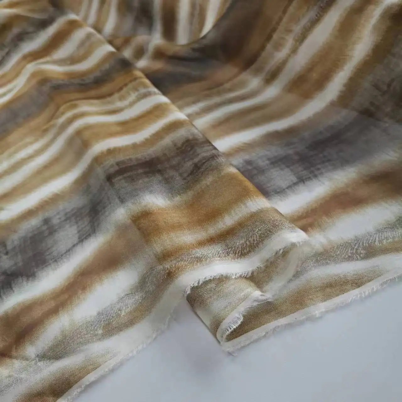 

Silk 100% Fabric On Sale Floral Chiffon Style Soft Dress Scarf Material