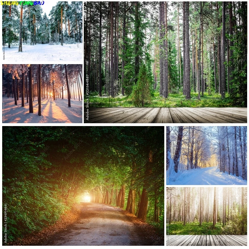 

Natural Scenery Photography Background Forest Landscape Travel Photo Backdrops Studio Props SELI-05