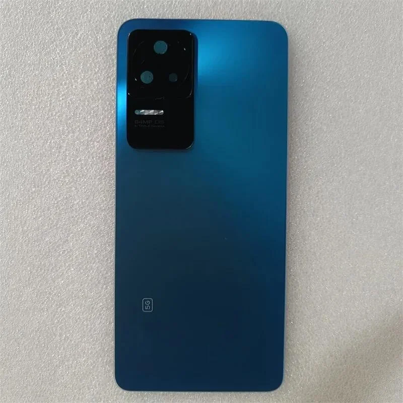 Glass Back Battery Cover for Xiaomi Poco F4 22021211RG, 22021211RI Rear Door Housing Replacement with Camera Lens