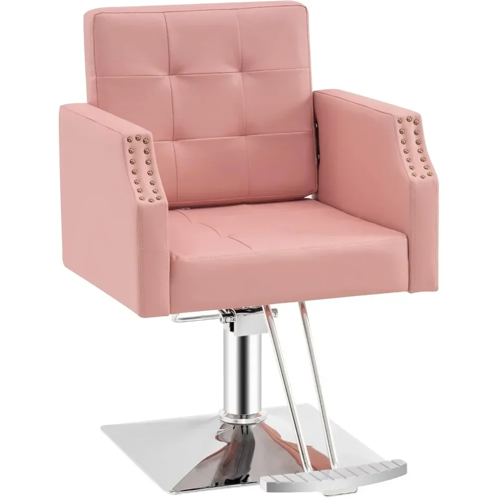 

Classic Salon Chair for Hair Stylist,Hydraulic Barber Styling Chair,Beauty Salon Spa Equipment 8818 (Pink)