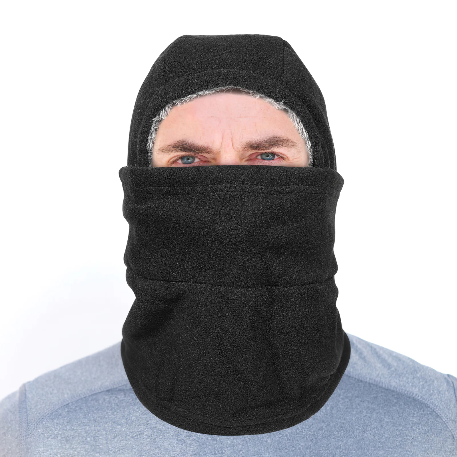 Couvre-visage en peluche pour le cyclisme, chapeau noir, cou, garde au chaud, couverture de snowboard, question