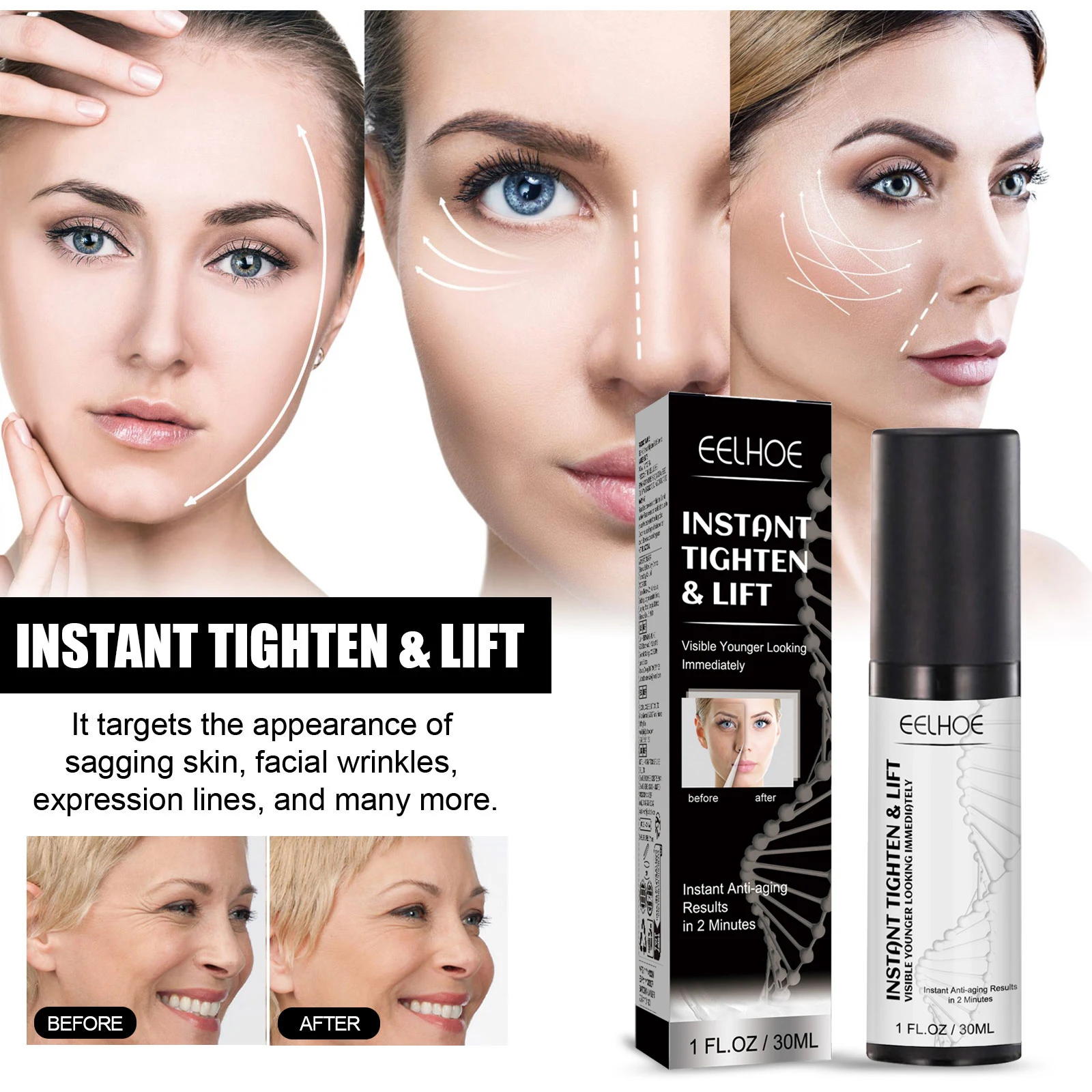 

EELHOE Укрепляющая эссенция для лица Увлажняющая Увлажняющая Ослалительная тонкая линия Осветляющая эссенция Укрепляющая увлажняющая эссенция