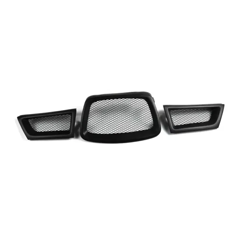 3pcs Front Grille Grills for Subaru Impreza 9th WRX STI 2006-2007 Carbon Fiber Grid Car Upper Bumper Air Vent Intake Hood Mesh