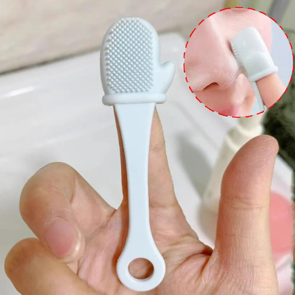 Brosse en silicone à petits doigts, nettoyeur de pores du visage, portable, points noirs, double face, massage, lavage