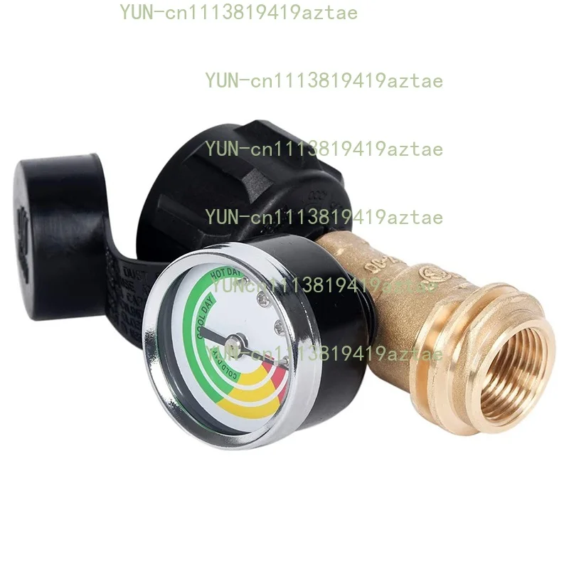 ABRE-Propane Tank Gauge With POL Connection 5-100 LB Pressure Valve Propane Tank Pressure Test Instrument Tools