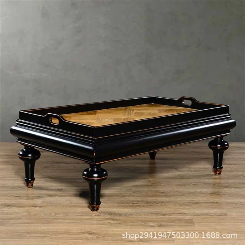 

Журнальный столик из массива дуба в американском стиле, несколько единиц, гостиная, ретро, старый поднос, чайный столик, прямоугольный журнальный столик