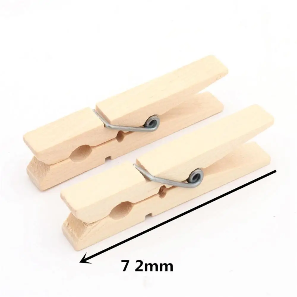 72mm Long Multiufunction Wedding School DIY Party Photo Clips Clothespin Craft Decoration Clothes Pegs