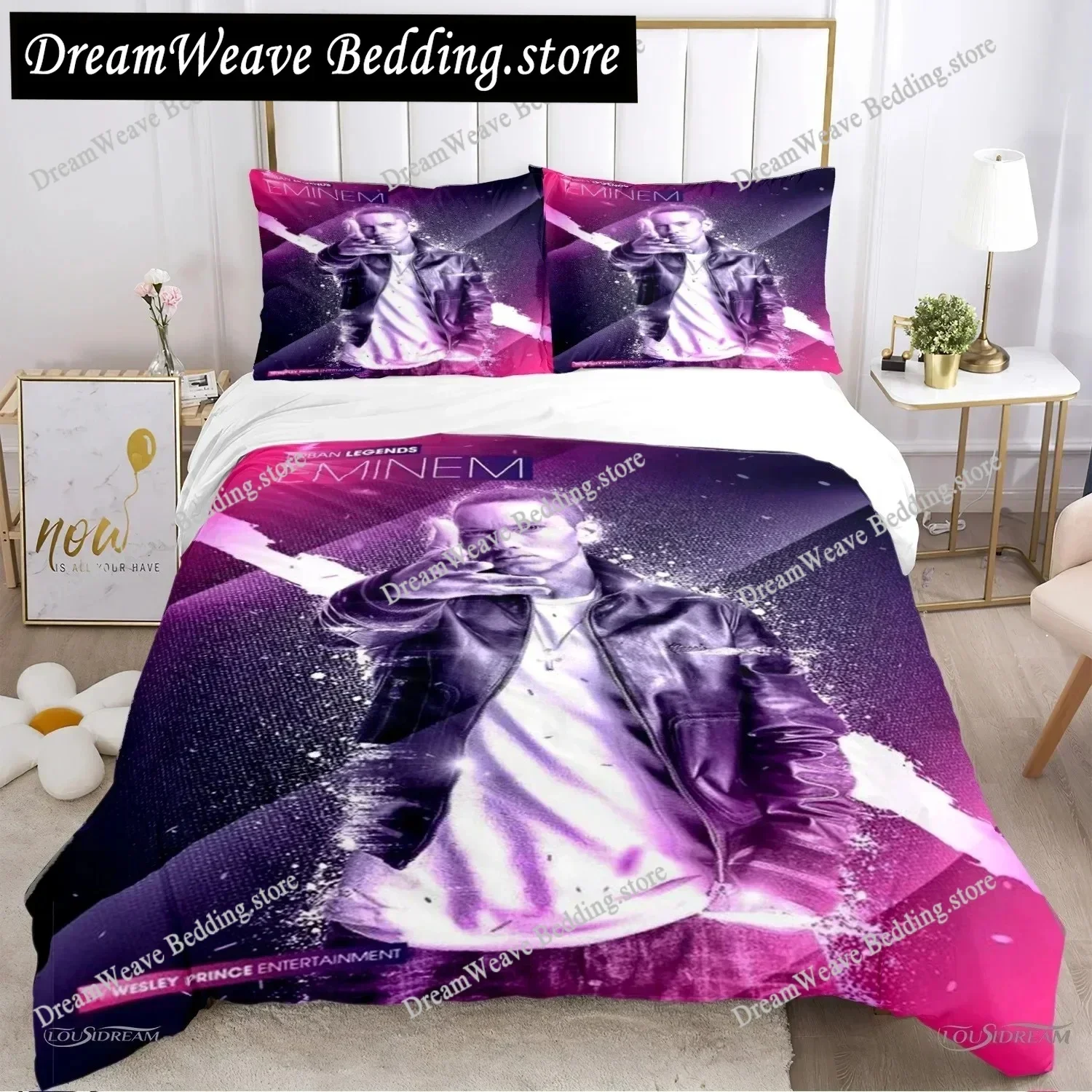 Hiphop Rapper Eminem Sheets Quilt Covers Bedding Dormitory Sheets Bedding Set Soft Warm Bedding Set Home TextileextileFQH