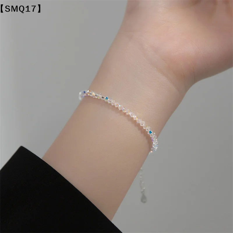 Super Flashing Ultra-Fine Crystal Bracelet Light Luxury Texture Layered Simple Female Jewelry Gifts【SMQ】