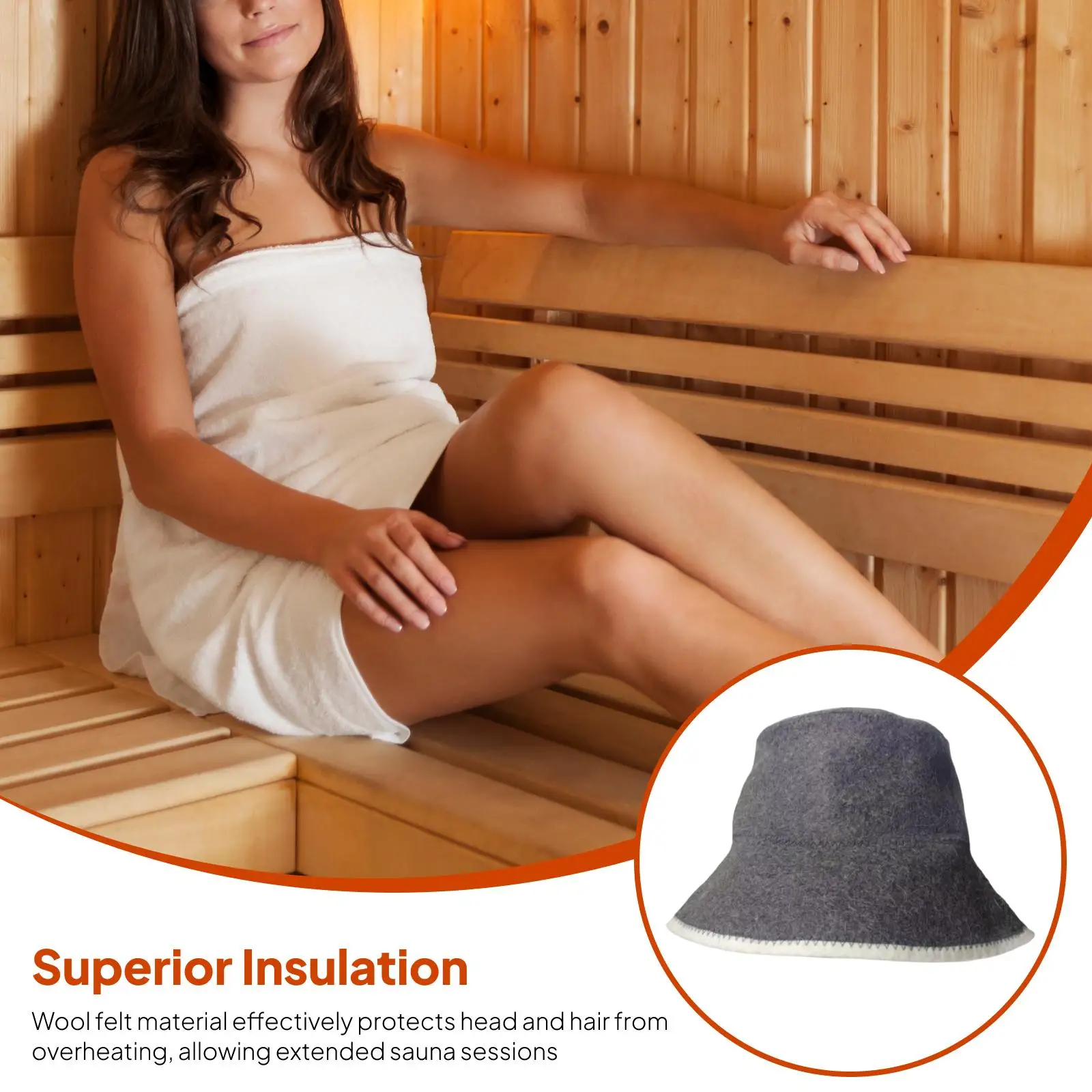 Sauna Hat Felt Cloth Headgear Protective Lightweight Wool Cap for Sauna Hats Accessories Bath House